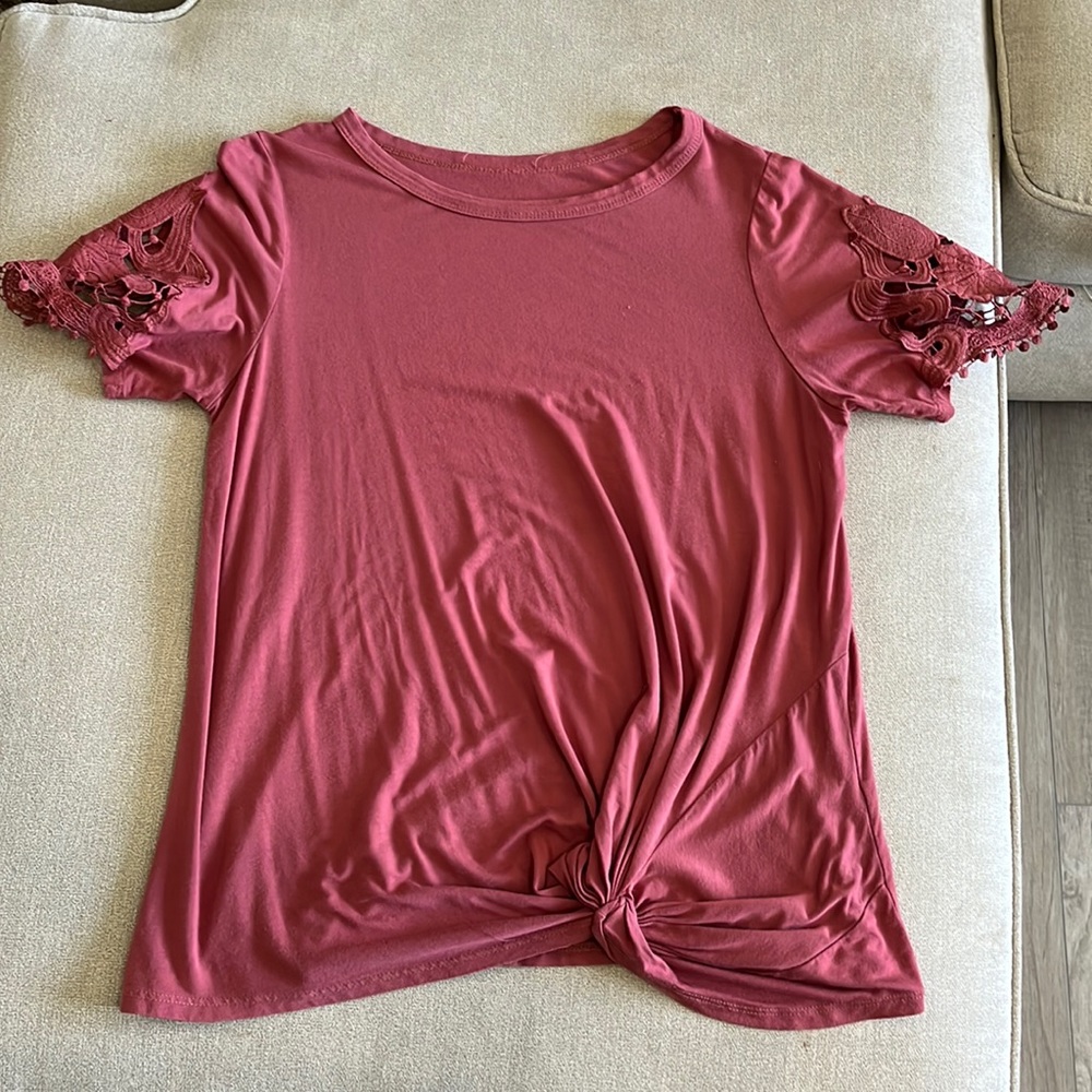Pink blush maternity shirt size medium